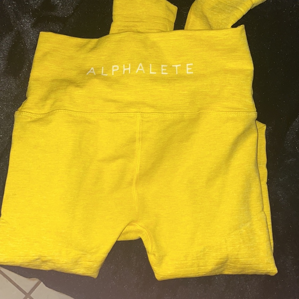 Alphalete yellow revival leggings